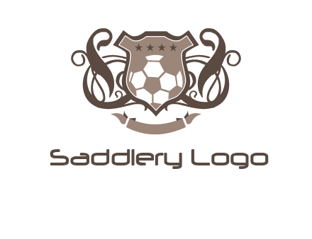 shield design with football swoosh logo