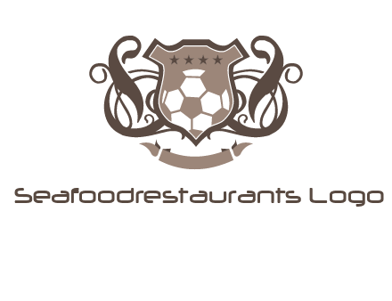 shield design with football swoosh logo