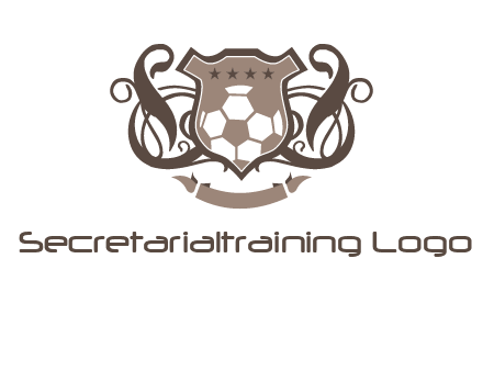 shield design with football swoosh logo