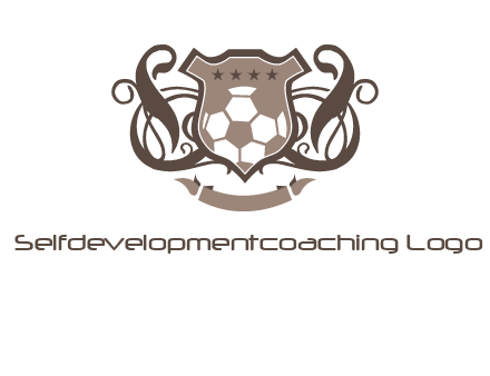 shield design with football swoosh logo