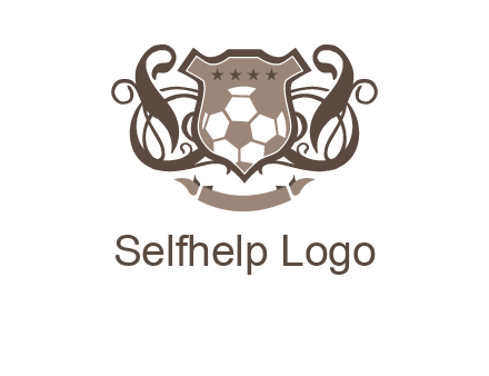 shield design with football swoosh logo