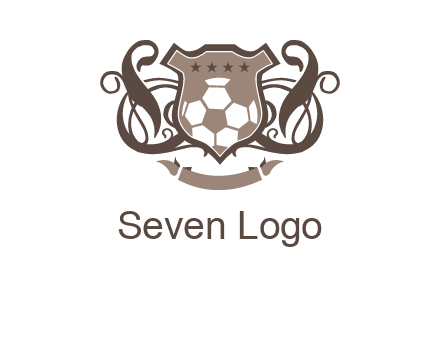 shield design with football swoosh logo