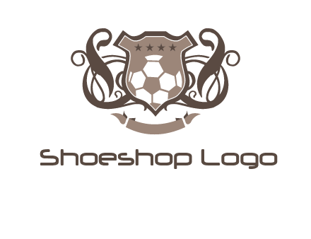 shield design with football swoosh logo