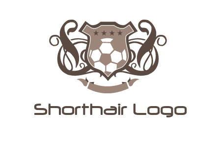 shield design with football swoosh logo