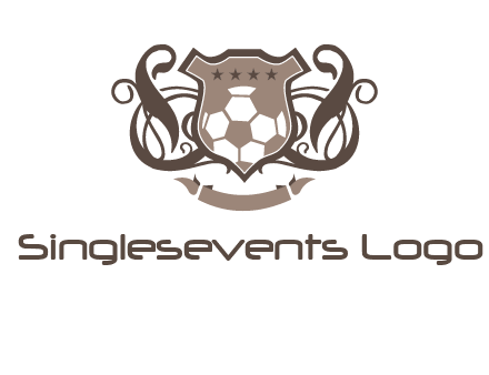 shield design with football swoosh logo