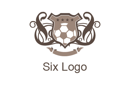 shield design with football swoosh logo