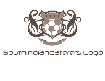 shield design with football swoosh logo