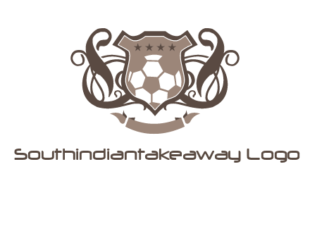 shield design with football swoosh logo