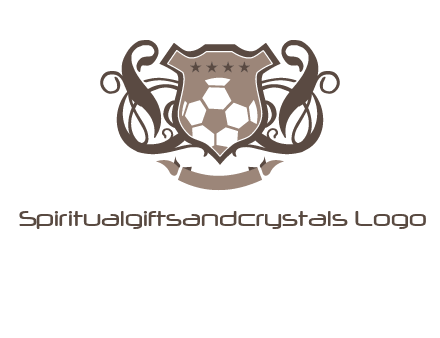 shield design with football swoosh logo