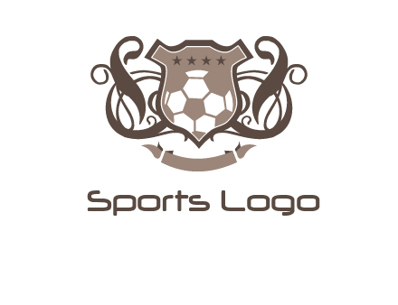 shield design with football swoosh logo