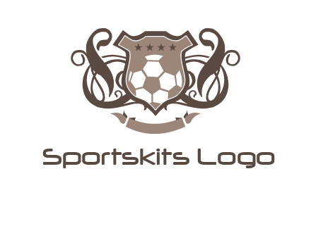 shield design with football swoosh logo