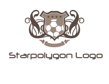 shield design with football swoosh logo