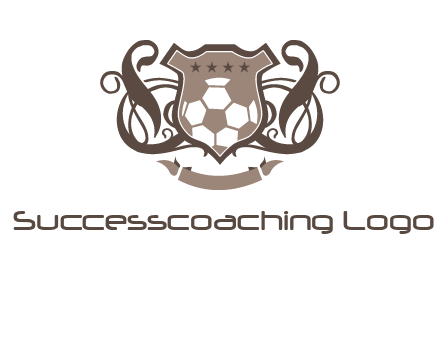 shield design with football swoosh logo