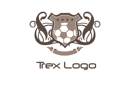 shield design with football swoosh logo