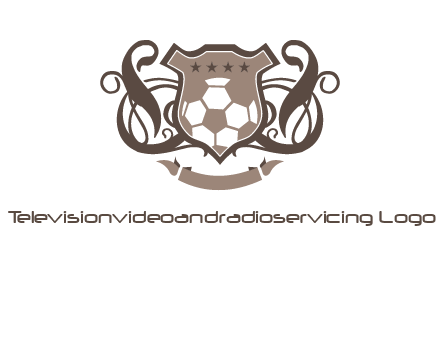 shield design with football swoosh logo
