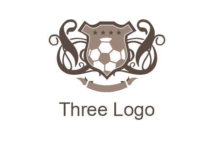 shield design with football swoosh logo