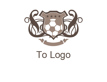 shield design with football swoosh logo