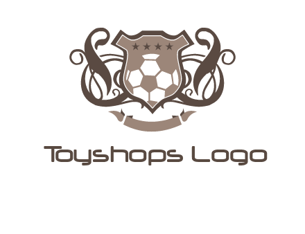 shield design with football swoosh logo