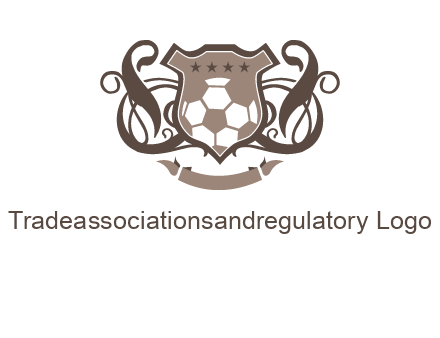 shield design with football swoosh logo