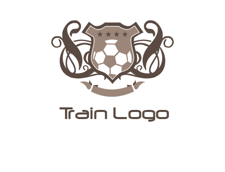 shield design with football swoosh logo