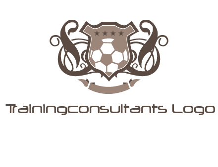 shield design with football swoosh logo