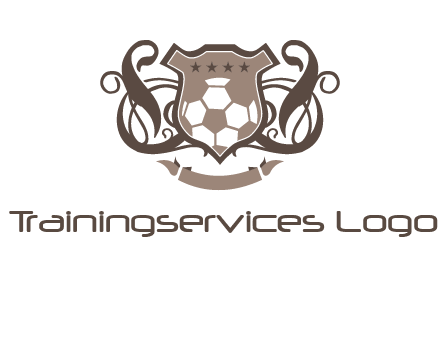 shield design with football swoosh logo