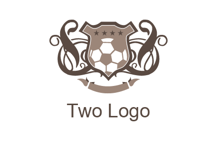 shield design with football swoosh logo