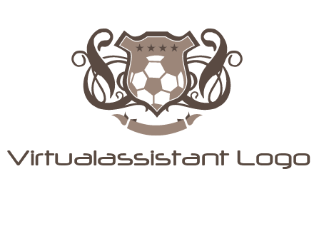 shield design with football swoosh logo