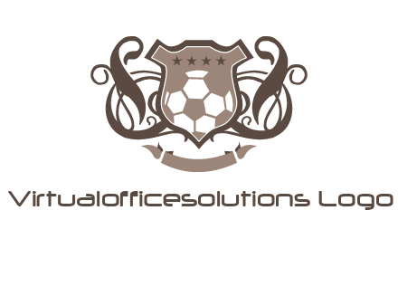 shield design with football swoosh logo