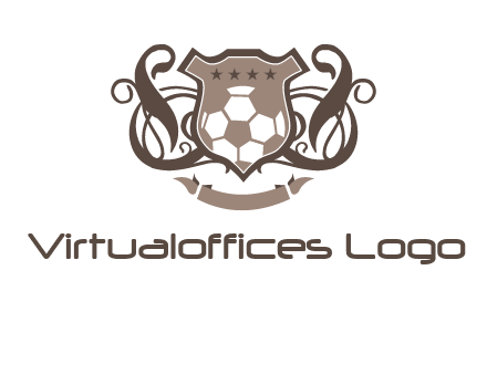 shield design with football swoosh logo