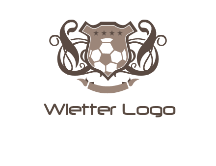 shield design with football swoosh logo