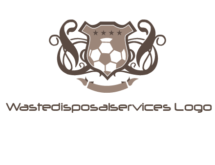 shield design with football swoosh logo