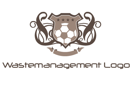 shield design with football swoosh logo