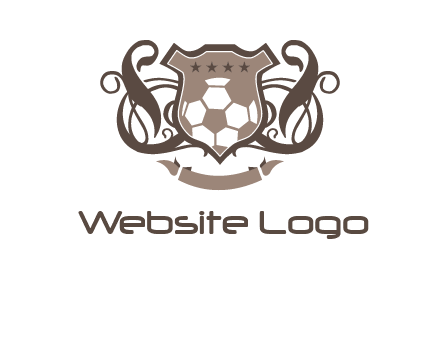 shield design with football swoosh logo