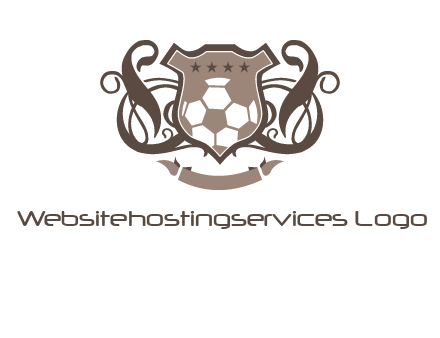 shield design with football swoosh logo