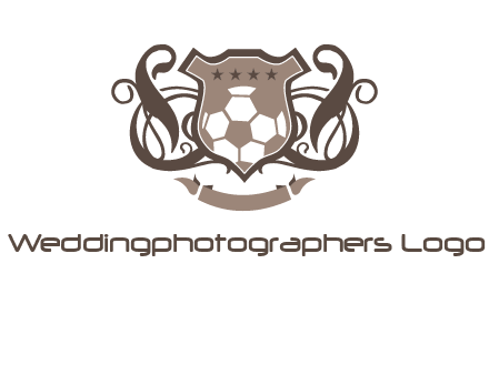 shield design with football swoosh logo