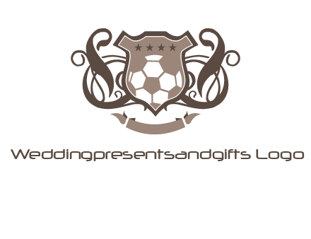 shield design with football swoosh logo