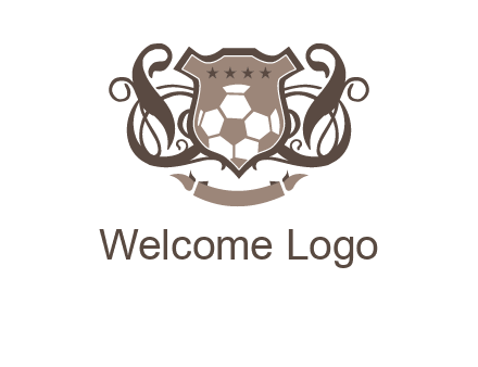 shield design with football swoosh logo