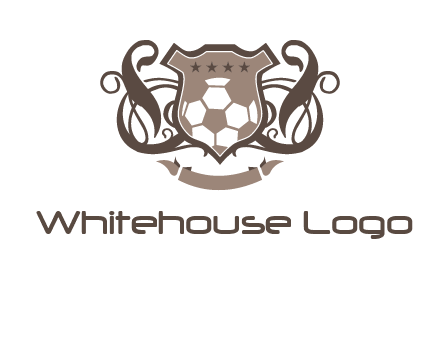 shield design with football swoosh logo