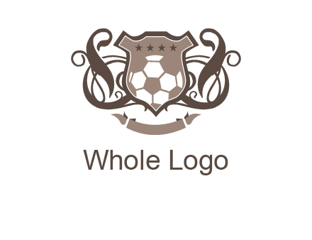 shield design with football swoosh logo