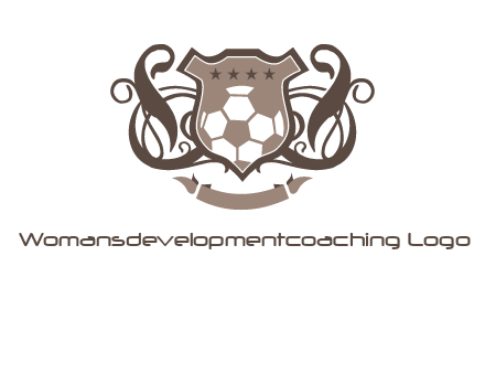 shield design with football swoosh logo