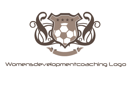 shield design with football swoosh logo