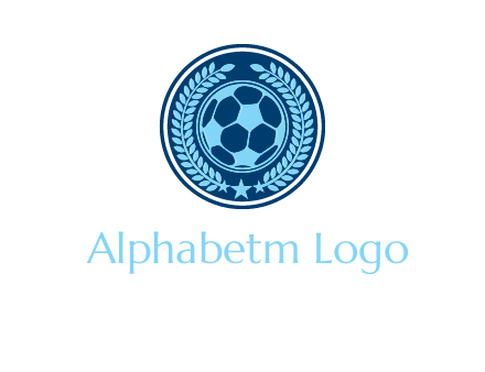 football in circle shield logo