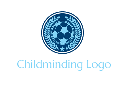 football in circle shield logo