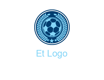 football in circle shield logo