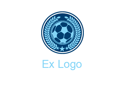 football in circle shield logo
