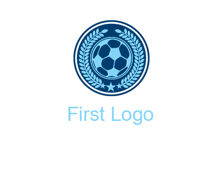 football in circle shield logo