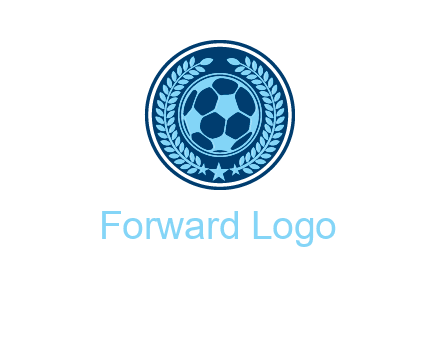 football in circle shield logo