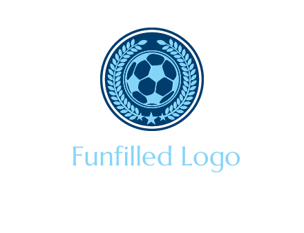 football in circle shield logo