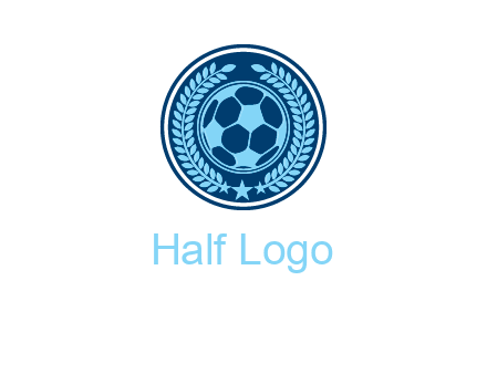 football in circle shield logo